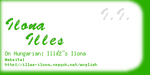 ilona illes business card